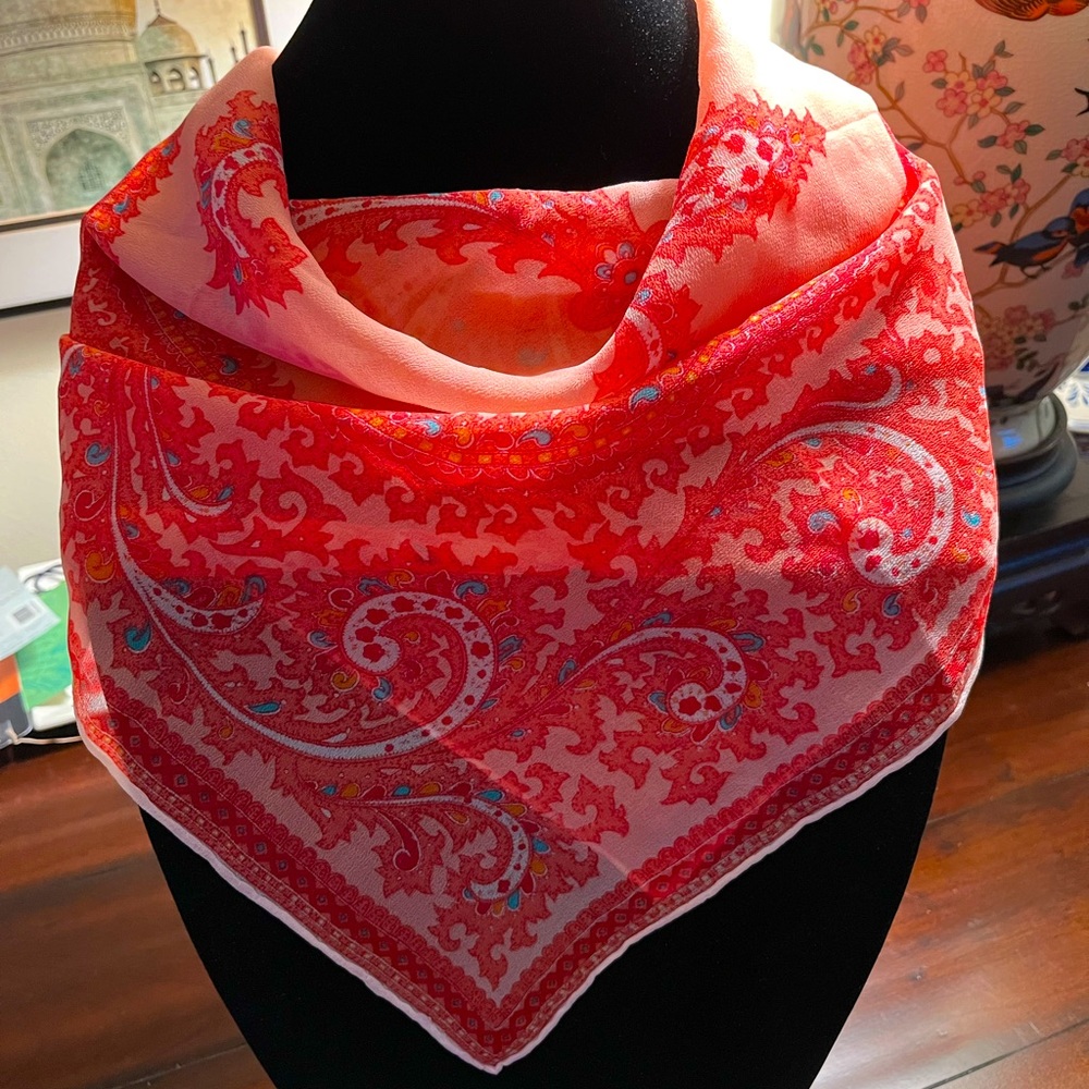 Chiffon Scarf - Pink Square
